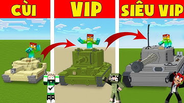 MINI GAME : CUỘC CHIẾN XE TĂNG MINECRAFT ** NOOB NÂNG CẤP XE TĂNG SIÊU VIP KHIẾN NOOB TEAM PHÁT SỢ ?