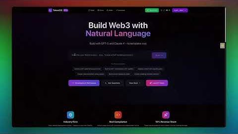 Web3 Vibe Coding and Agentic IDE Platform