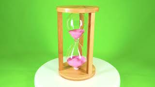 Песочные часы из дерева 30 минут 11х19 см розовые