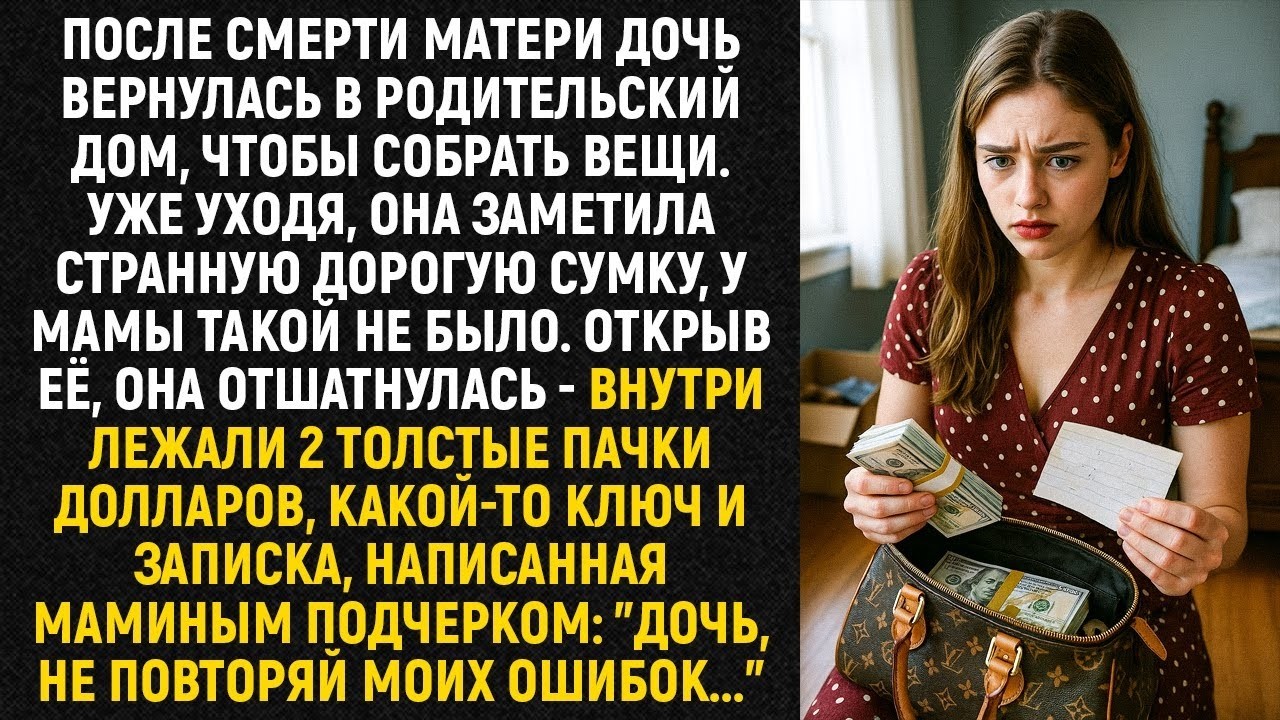 После смерти матери дочь вернулась в родительский дом , чтобы собрать вещи  Уже уходя, она замети