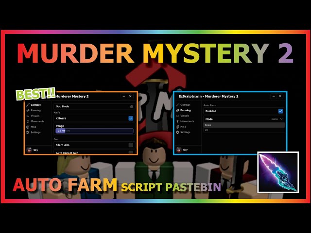 MURDER MYSTERY 2 AUTO FARM SCRIPT HACK GUI *PASTEBIN 2023* ❤️ ROBLOX 