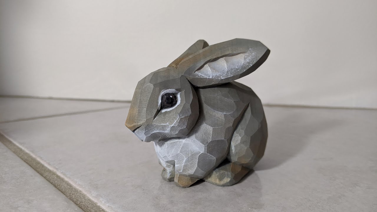 Painting a Wooden Bunny [ASMR] YouTube