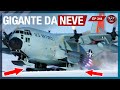 Aviões usam ESQUIS para operar na NEVE