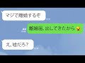 【LINE】「離婚しろ」が口癖のモラハラ夫→嫁さん即行で役所に離婚届提出した結果、SOS！