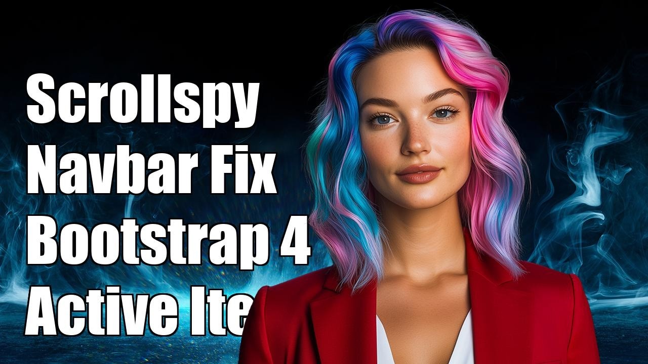 Bootstrap 4 scrollspy not working to change active navbar items - YouTube