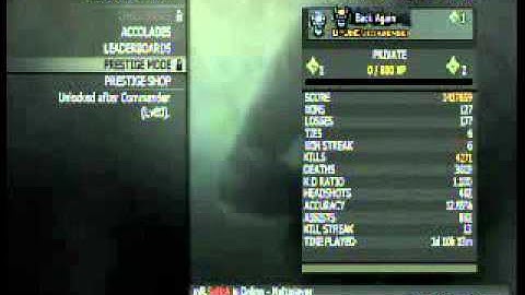 MW3 Wii: Entering 2nd prestige!