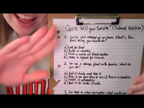 ASMR - QUIZ: Will you Survive?! (Deserted Island 🏝️)