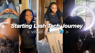 visual diary 🦋 ep.14 Starting my Lash Tech Journey~Unboxing lash products &amp; setting up Lash Bed