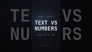 Python from Zero #03 · Text vs Numbers | ASMR Coding #asmr #learntocode #python