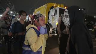  "Wtf are you doing" Truck driver GOES OFF on Anti-ICE Protesters Blocking Road - Delaney Hall