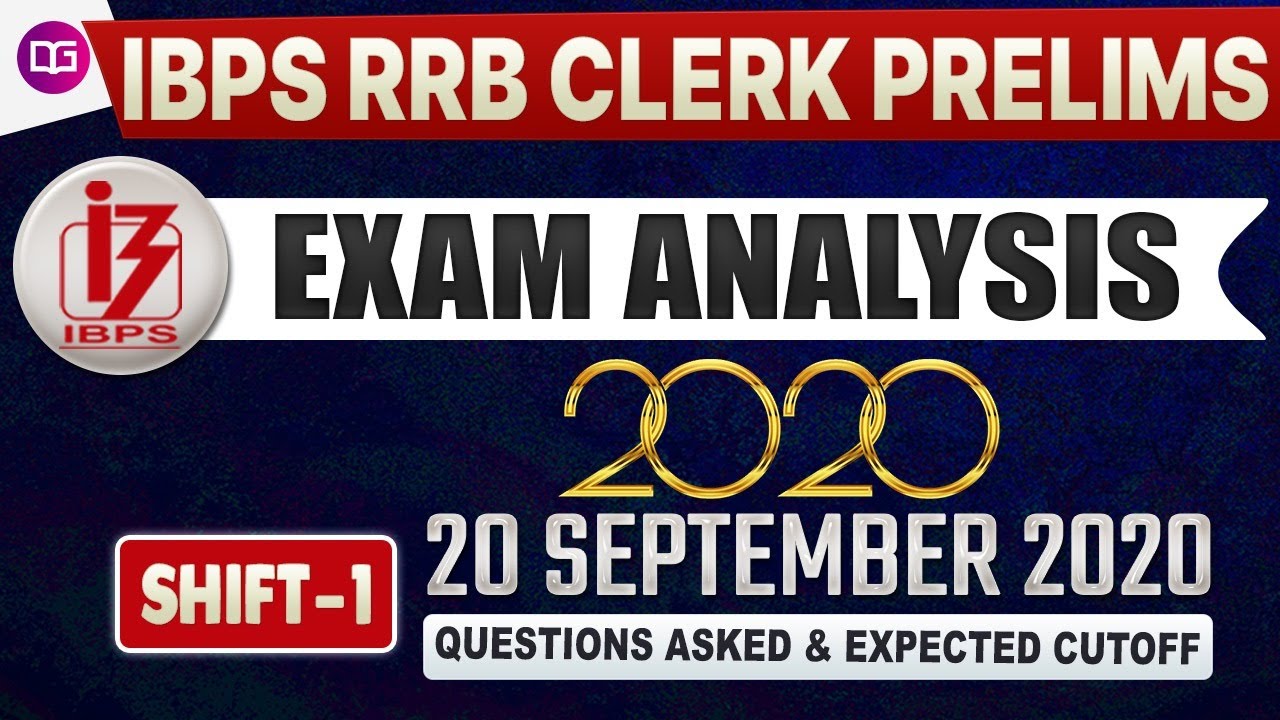 IBPS RRB Clerk Exam Analysis 2020 | 20 Sept, Shift 1 | RRB Clerk 2020 Exam Review