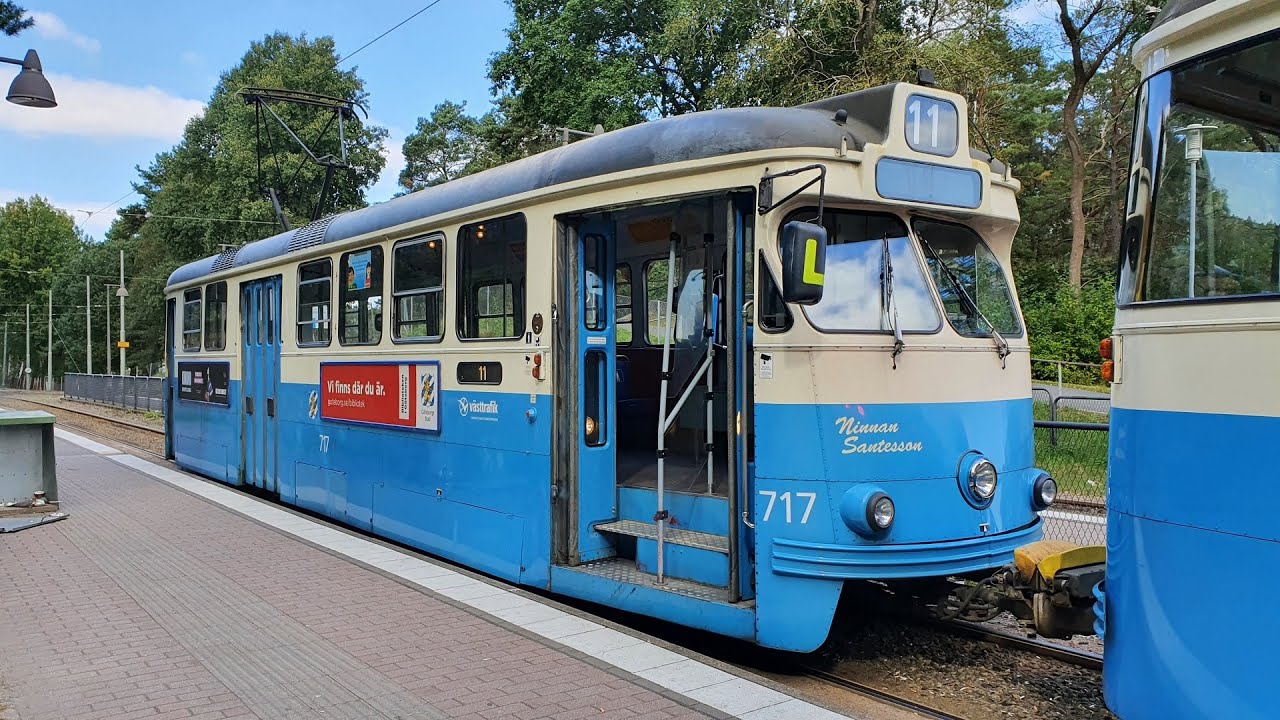 Gothenburg (Göteborg) tram line 11 Centralstationen-Bergsjön with ASEA M28 #717