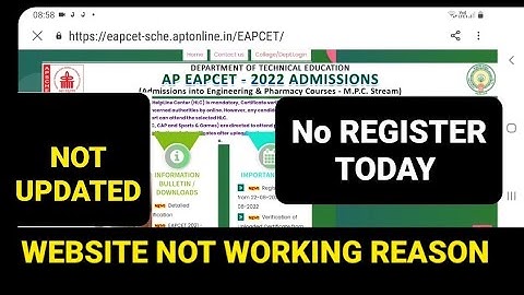 AP EAPCET 2022 WEBSITE NOT WORKING|#apeamcet2022_website #apeamcet2022_registration #eamcet