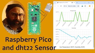 Temperature and Humidity Graphs with DHT22, JavaScript and Raspberry PicoW
