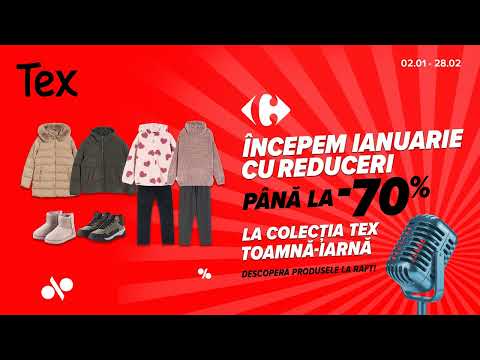 Carrefour | Pana la 70% reducere la colectia TEX toamna-iarna - Carrefour | Pana la 70% reducere la colectia TEX toamna-iarna