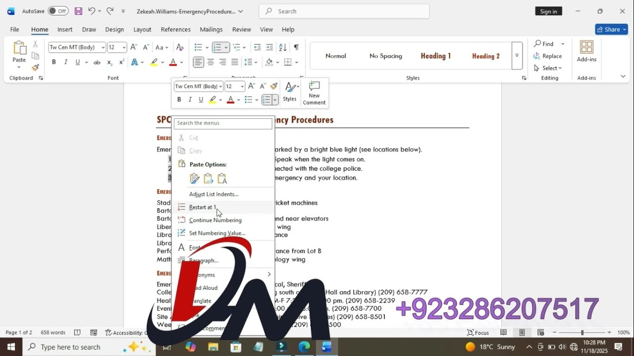 Word 2021 In Practice Ch 2 Independent Project 2 4