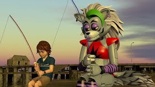 (FNAF SB/SFM) Fishing with Roxanne Wolf and Gregory