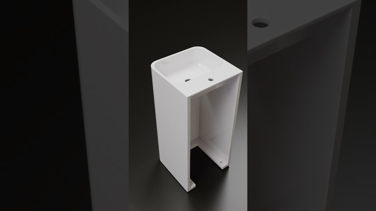 Parryware Wash Basin CUBE Model 3D 360