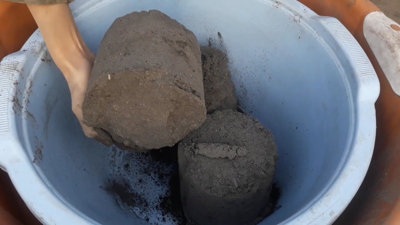 New video📸❤pure sand charcoal shapes dry crumbling+water ASMR crumbling video 💦💦