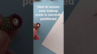 Positioning your endcap cover correctly at the end of your kumihimo necklace #kumihimo # #beads