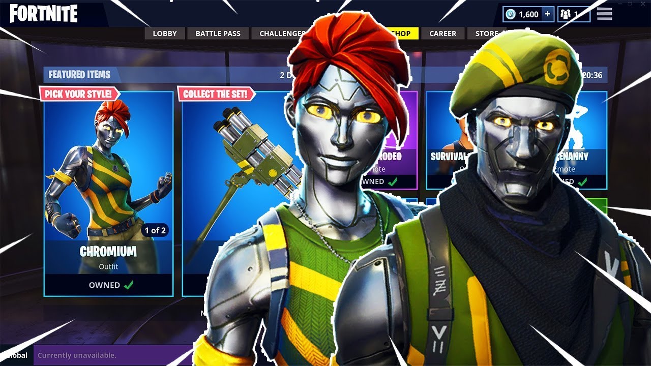 Fortnite New DAILY ITEM SHOP and WEEKLY ITEMS | NEW SKINS "CHROMIUM" AND "DIECAST" - 11.05.2018
