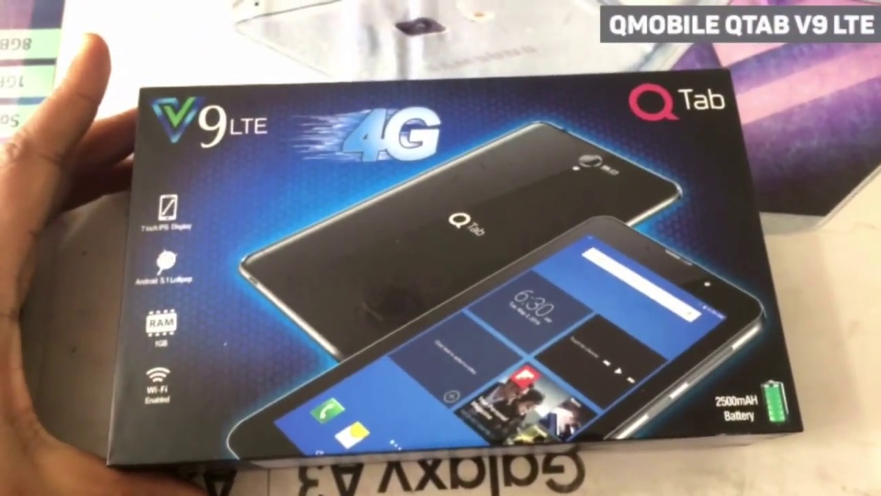 Qmobile Qtab V9 Lte Unboxing Youtube