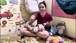 single mother - daily life (how to breastfeed on time vs properly) to ensure baby's health