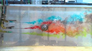 Vortex shedding past a cylinder in Low speed water tunnel with Variable position of dye injector