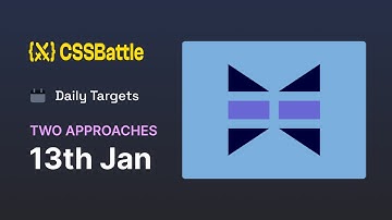 CSS Battle - Daily Target 13th January 2024 solution | CSS Challenge
