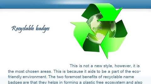 Eco-friendly Name Badges