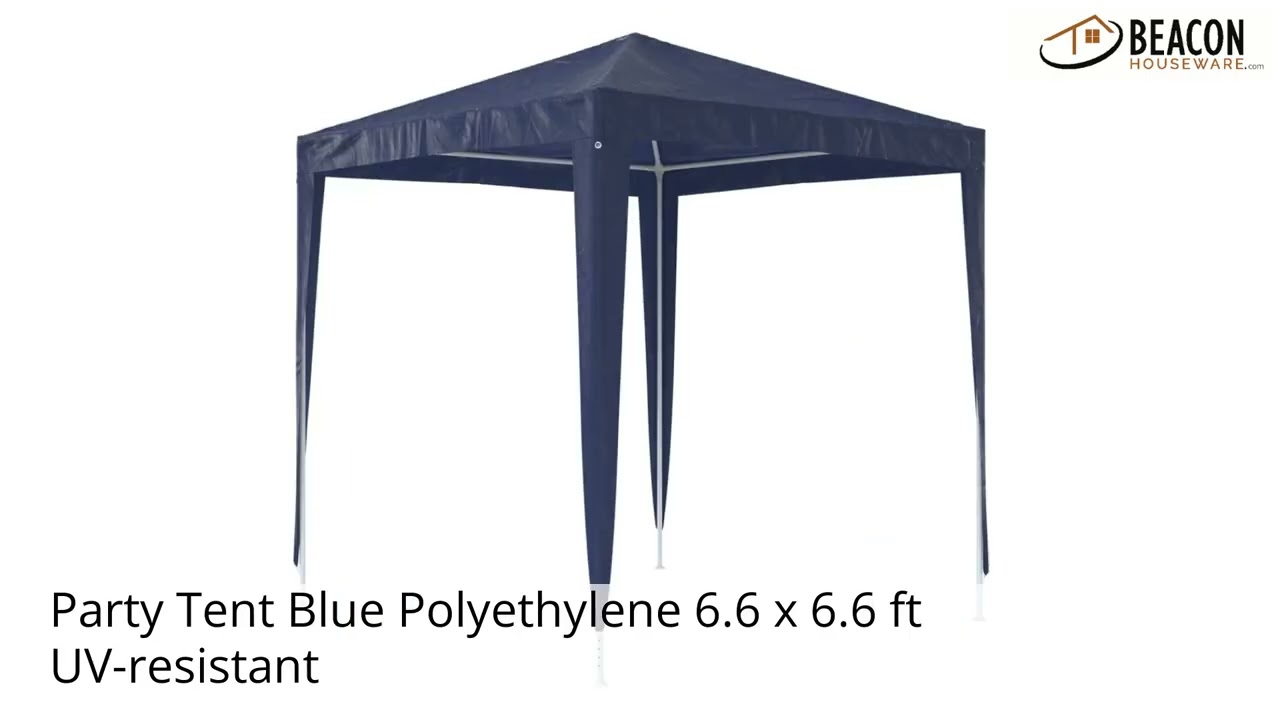 Party Tent Blue Polyethylene 6.6 X 6.6 ft UV-resistant