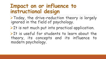 Drive reduction theory