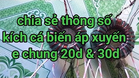 Chia sẻ thông số biến áp xuyến chạy e chung 20d & 30d