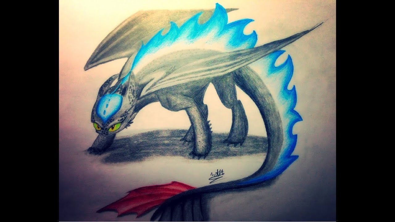 How to draw Toothless flying | Step by step Drawing tutorials