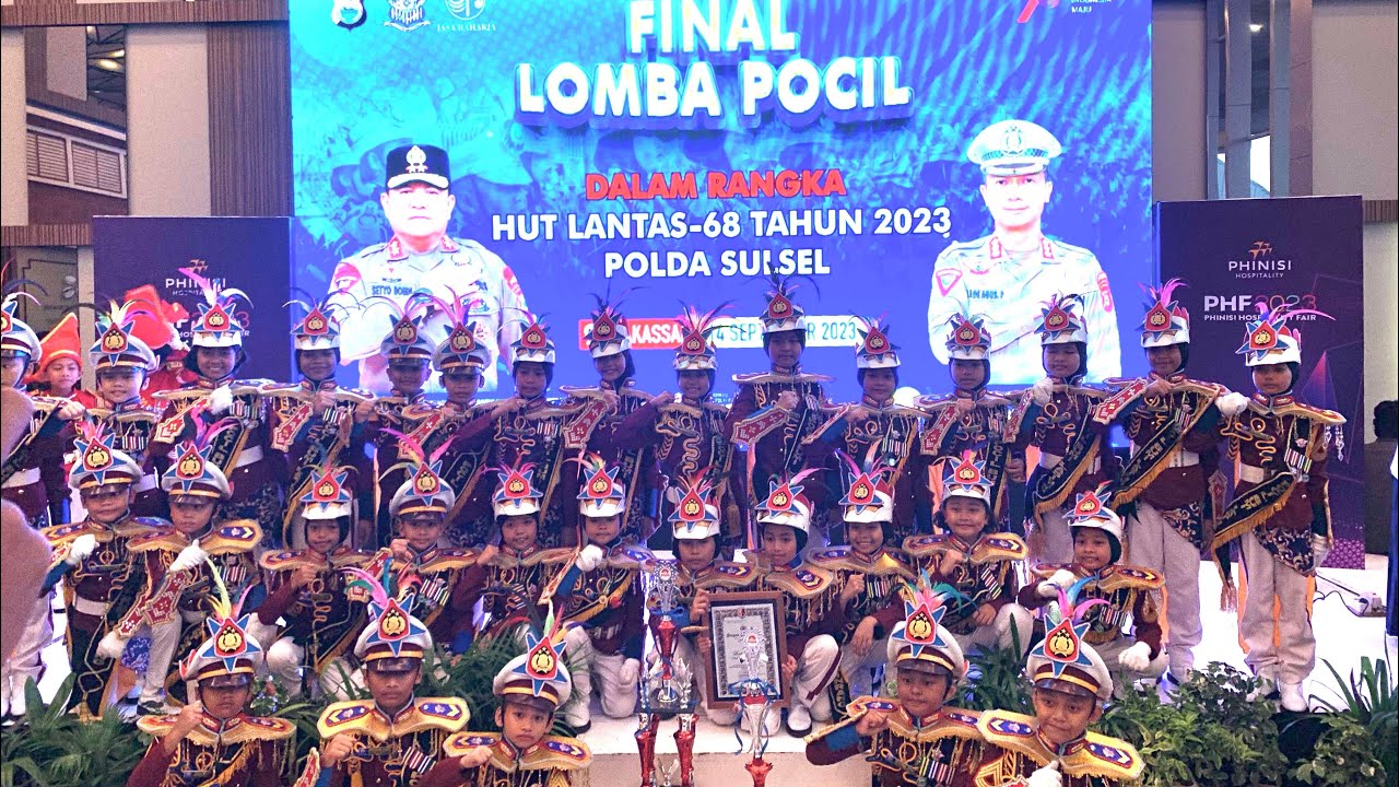 POCIL POLRES PINRANG JUARA 1 LOMBA POLISI CILIK DALAM RANGKA HUT LANTAS KE 68 POLDA SULAWESI SELATAN