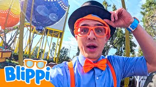 Blippi's Epic Roller Coaster Day! | Blippi - Sports &amp; Games Cartoons for Kids
