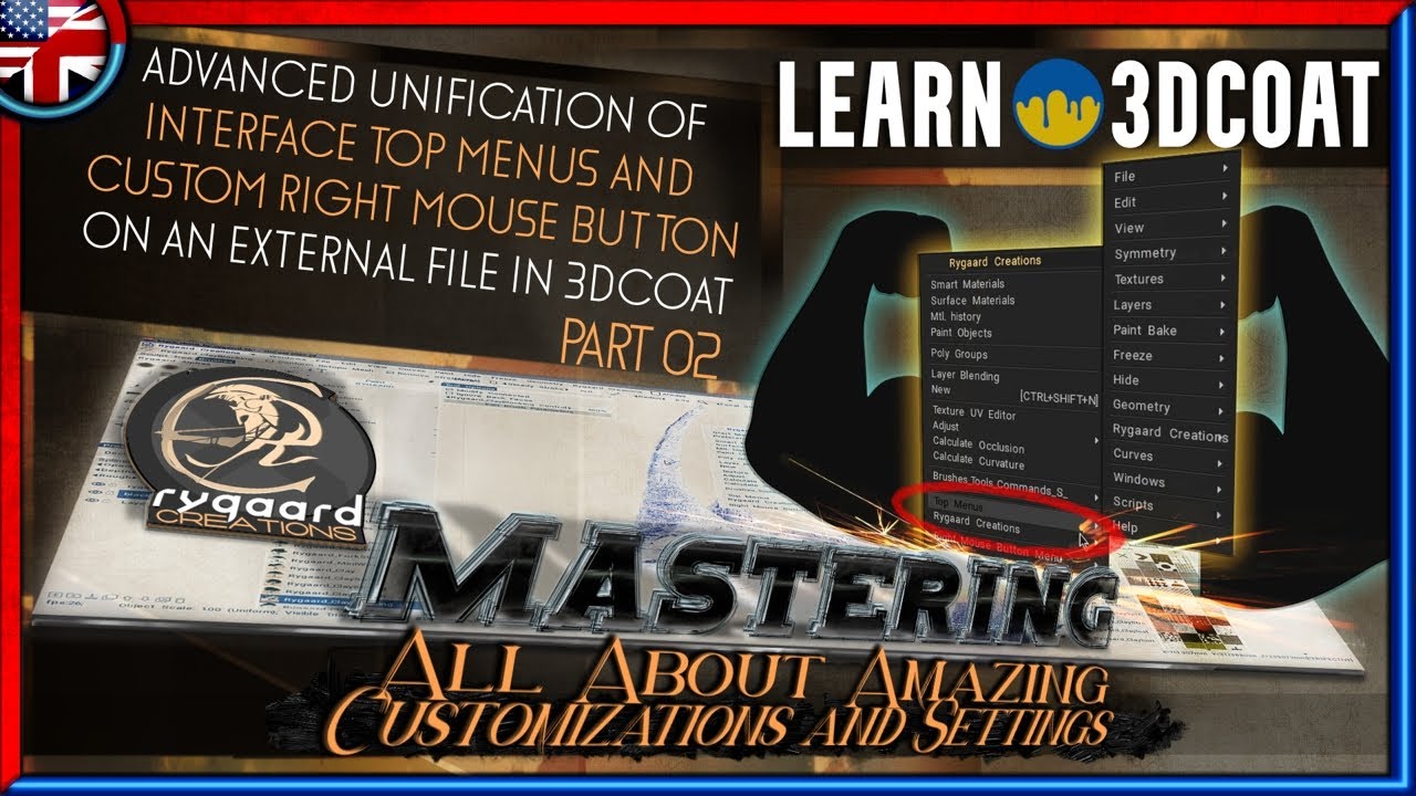 Learn 3DCoat - Unification of top menus and custom right mouse button ...