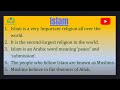 Islam  essay on islam in english  10 lines essay on islam in english  islam religion essay