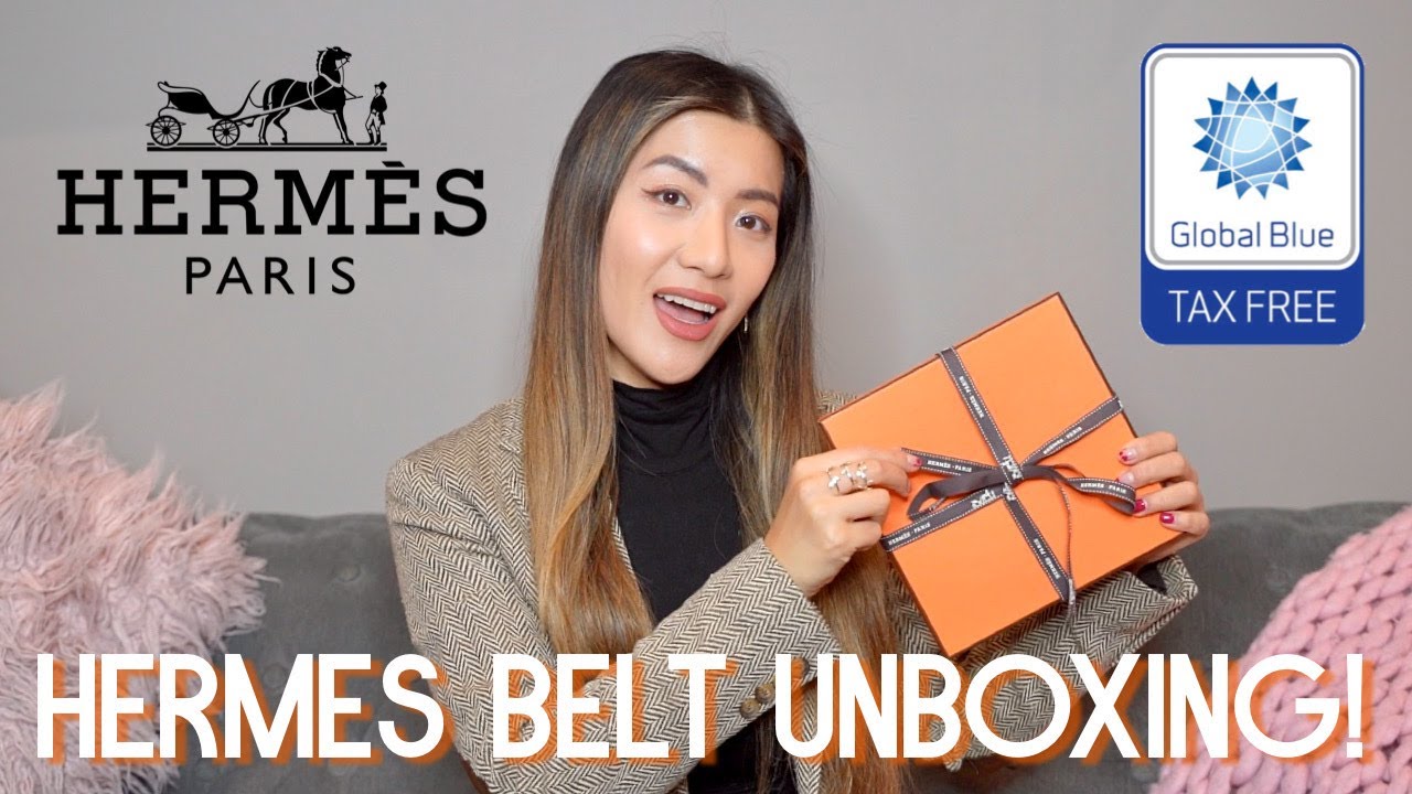 hermes kelly belt black gold hardware unboxing 