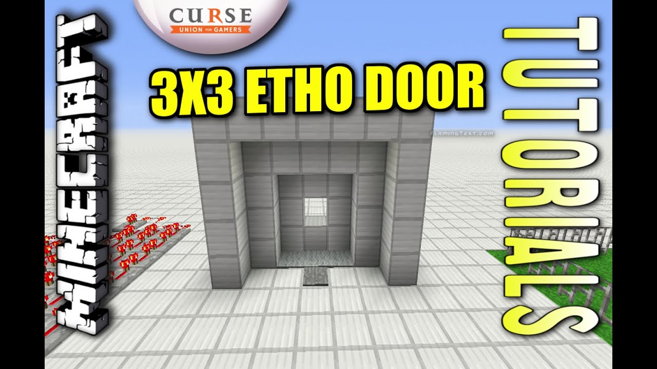 Minecraft Bedrock - 3x3 ETHO DOOR 🚪 Tutorial 🚪 PS4 / MCPE / Xbox ...