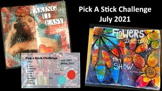 Art Journaling with Pick A Stick Challenge PASC0721