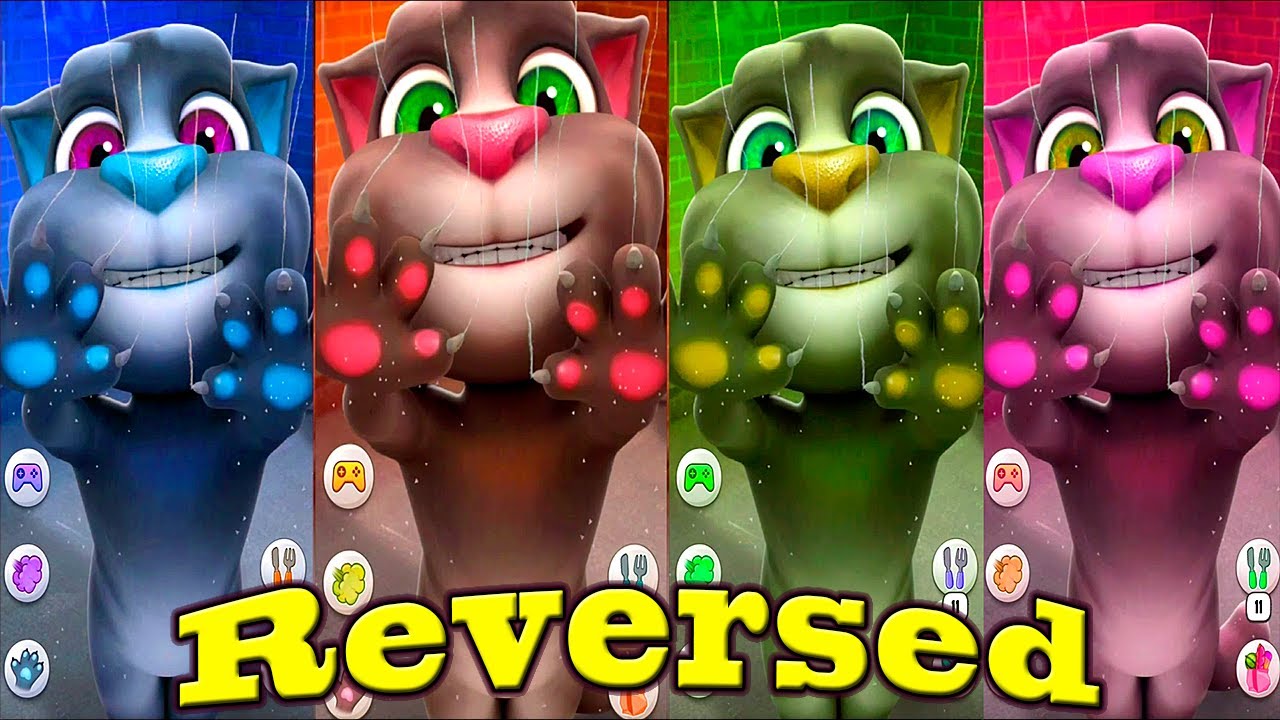 My Talking Tom Reversed 😂 Funny Fails Movement Colors 🐱 #talkingtom #viralvideo