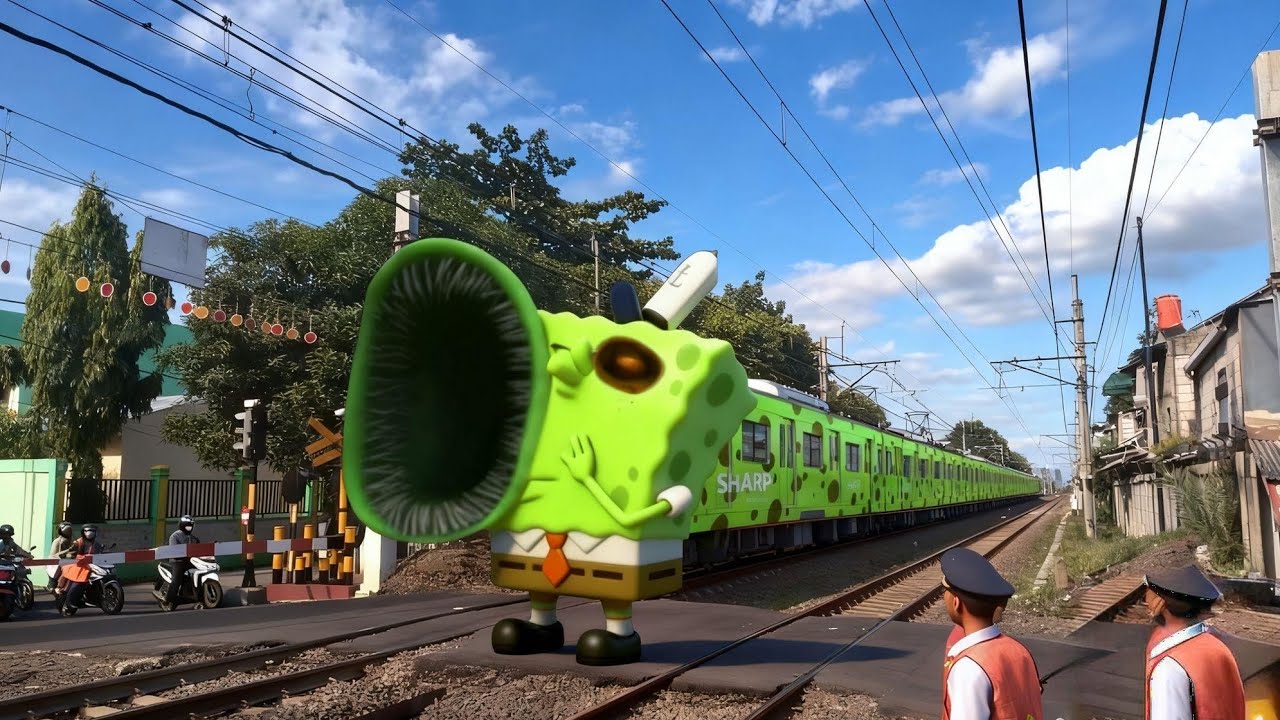 Munculnya Kereta Api Krl Hantu Si Bob Exe, Sprunki Raddy Horor Vs Kereta Hantu Marsha Exe 