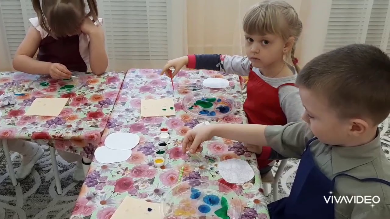 Мое открытое занятие с использованием  нетрадиционной  техникой рисования эбру 