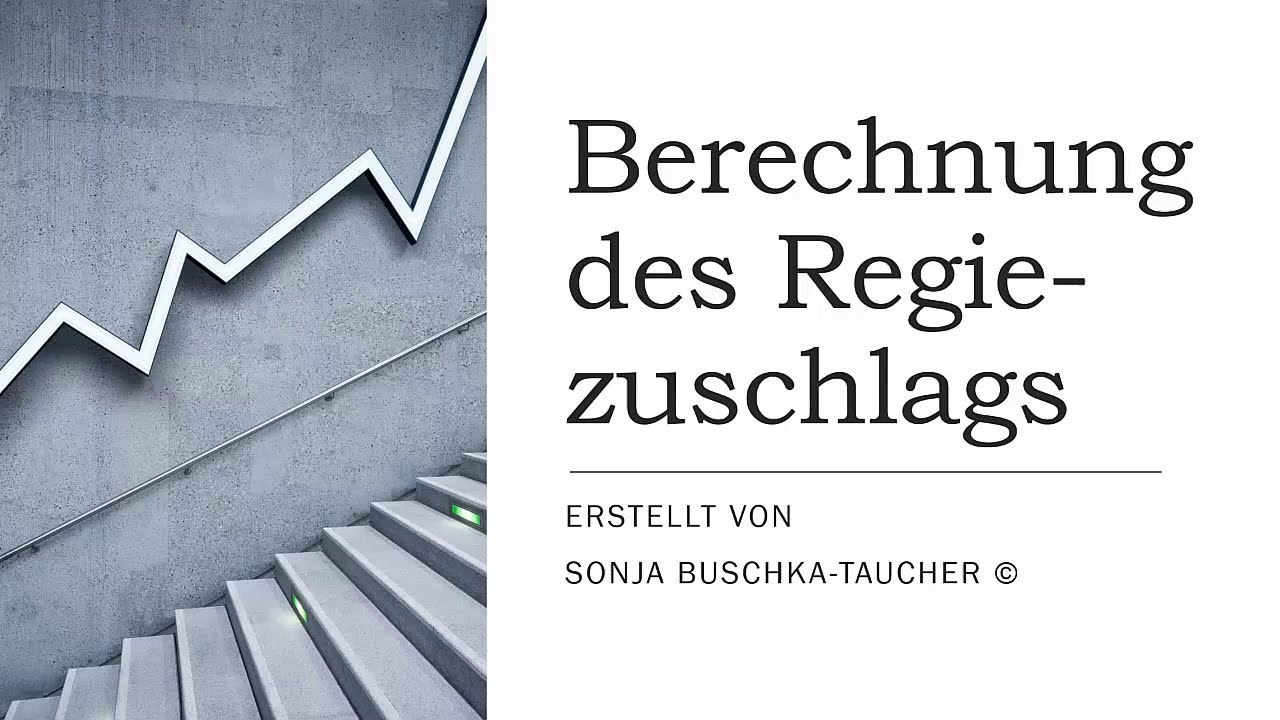 Update REGIEZUSCHLAG BERECHNUNG