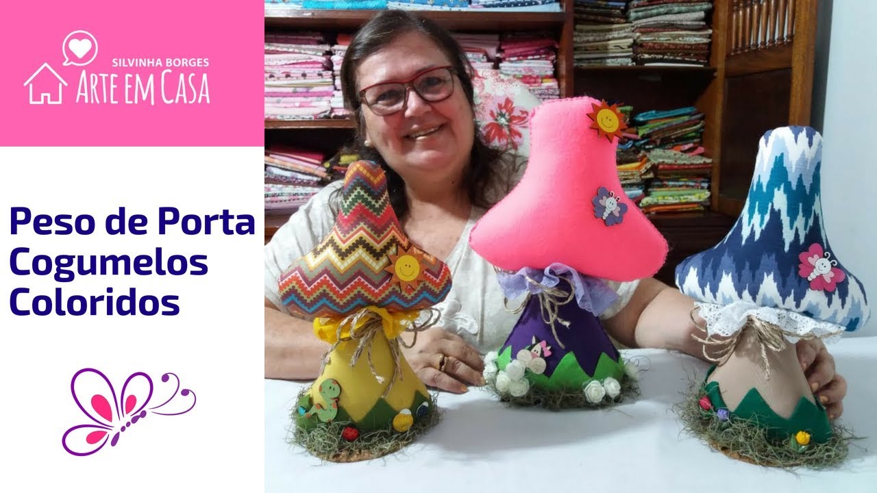 Aprenda a Fazer o Peso de Porta de Cogumelo