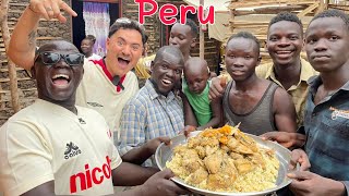 FIRST TIME TRYING PERUVIAN FOOD IN AFRICA.🇸🇸