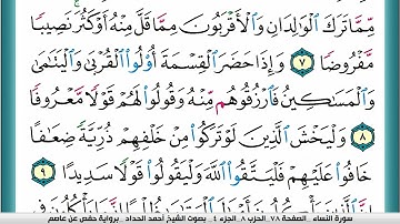 سورة النساء مكتوبة احمد الحداد