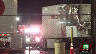 Roads back open after big rig lithium battery fire