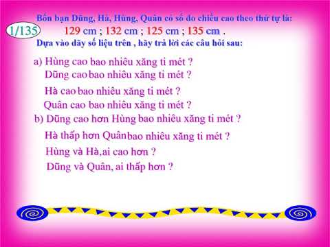 Toán lớp 3. Tuần 26: Chủ đề Làm quen với thống kê số liệu